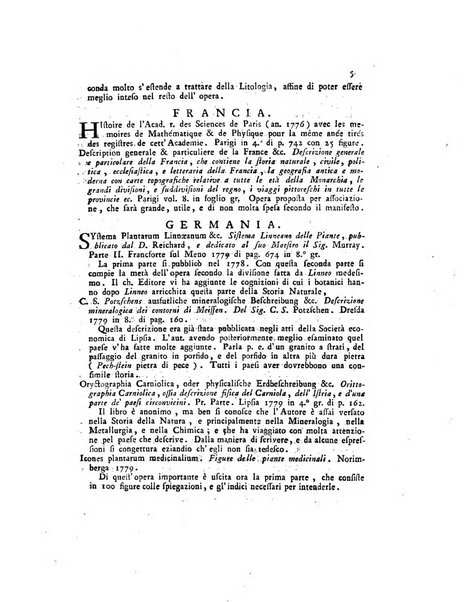 Opuscoli scelti sulle scienze e sulle arti. Tratti dagli Atti delle Accademie, e dalle altre collezioni filosofiche, e letterarie, dalle opere più recenti inglesi, tedesche, francesi, latine, e italiane, e da manoscritti originali, e inediti