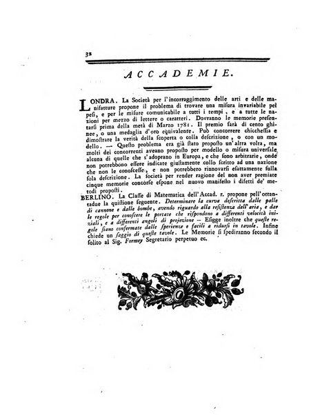 Opuscoli scelti sulle scienze e sulle arti. Tratti dagli Atti delle Accademie, e dalle altre collezioni filosofiche, e letterarie, dalle opere più recenti inglesi, tedesche, francesi, latine, e italiane, e da manoscritti originali, e inediti