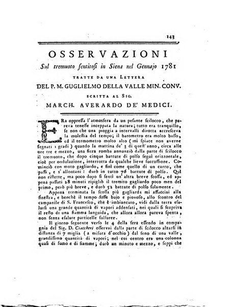 Opuscoli scelti sulle scienze e sulle arti. Tratti dagli Atti delle Accademie, e dalle altre collezioni filosofiche, e letterarie, dalle opere più recenti inglesi, tedesche, francesi, latine, e italiane, e da manoscritti originali, e inediti