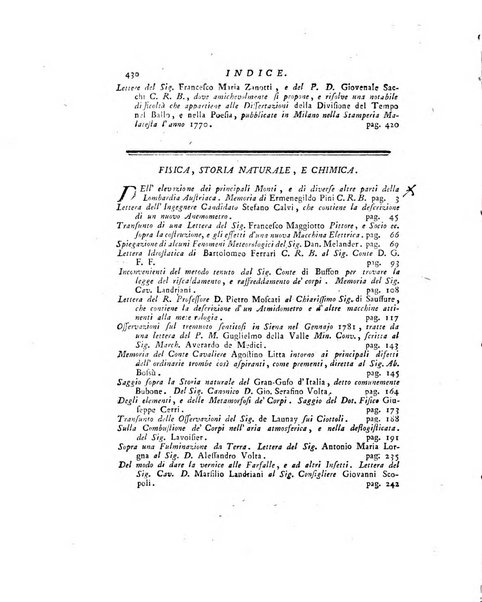 Opuscoli scelti sulle scienze e sulle arti. Tratti dagli Atti delle Accademie, e dalle altre collezioni filosofiche, e letterarie, dalle opere più recenti inglesi, tedesche, francesi, latine, e italiane, e da manoscritti originali, e inediti