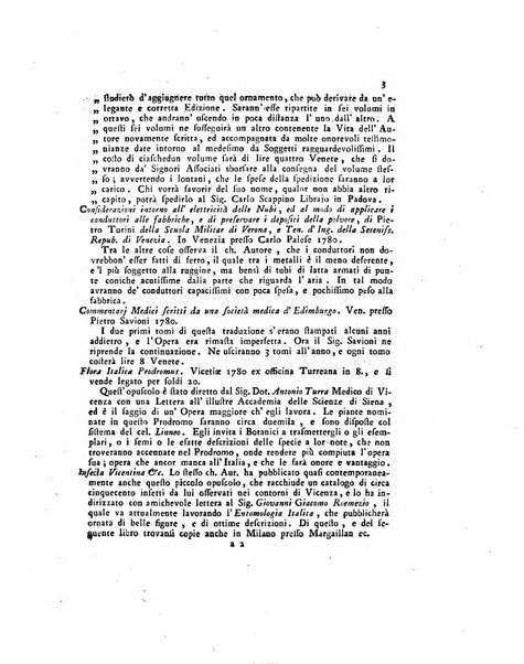 Opuscoli scelti sulle scienze e sulle arti. Tratti dagli Atti delle Accademie, e dalle altre collezioni filosofiche, e letterarie, dalle opere più recenti inglesi, tedesche, francesi, latine, e italiane, e da manoscritti originali, e inediti