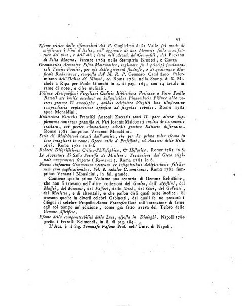 Opuscoli scelti sulle scienze e sulle arti. Tratti dagli Atti delle Accademie, e dalle altre collezioni filosofiche, e letterarie, dalle opere più recenti inglesi, tedesche, francesi, latine, e italiane, e da manoscritti originali, e inediti