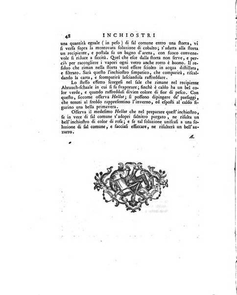 Opuscoli scelti sulle scienze e sulle arti. Tratti dagli Atti delle Accademie, e dalle altre collezioni filosofiche, e letterarie, dalle opere più recenti inglesi, tedesche, francesi, latine, e italiane, e da manoscritti originali, e inediti