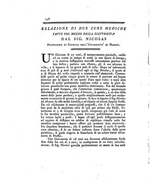 Opuscoli scelti sulle scienze e sulle arti. Tratti dagli Atti delle Accademie, e dalle altre collezioni filosofiche, e letterarie, dalle opere più recenti inglesi, tedesche, francesi, latine, e italiane, e da manoscritti originali, e inediti