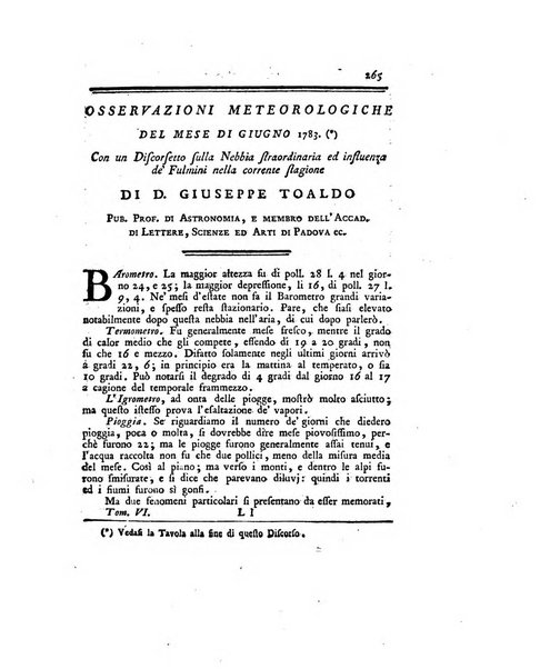 Opuscoli scelti sulle scienze e sulle arti. Tratti dagli Atti delle Accademie, e dalle altre collezioni filosofiche, e letterarie, dalle opere più recenti inglesi, tedesche, francesi, latine, e italiane, e da manoscritti originali, e inediti