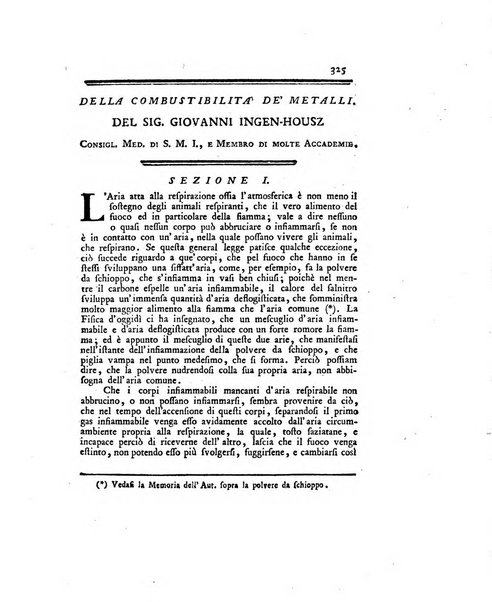 Opuscoli scelti sulle scienze e sulle arti. Tratti dagli Atti delle Accademie, e dalle altre collezioni filosofiche, e letterarie, dalle opere più recenti inglesi, tedesche, francesi, latine, e italiane, e da manoscritti originali, e inediti