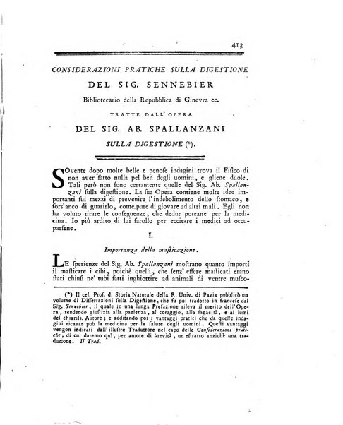 Opuscoli scelti sulle scienze e sulle arti. Tratti dagli Atti delle Accademie, e dalle altre collezioni filosofiche, e letterarie, dalle opere più recenti inglesi, tedesche, francesi, latine, e italiane, e da manoscritti originali, e inediti