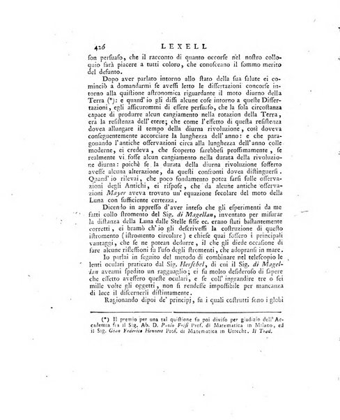 Opuscoli scelti sulle scienze e sulle arti. Tratti dagli Atti delle Accademie, e dalle altre collezioni filosofiche, e letterarie, dalle opere più recenti inglesi, tedesche, francesi, latine, e italiane, e da manoscritti originali, e inediti