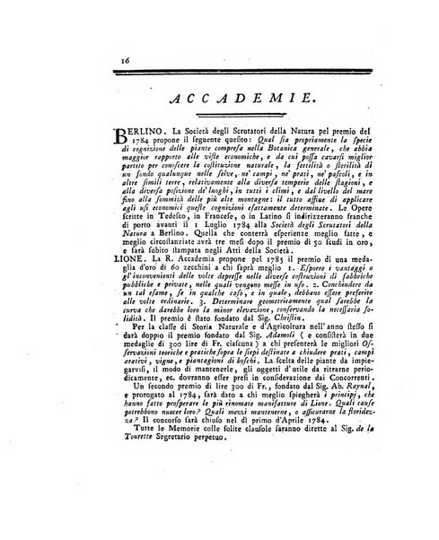 Opuscoli scelti sulle scienze e sulle arti. Tratti dagli Atti delle Accademie, e dalle altre collezioni filosofiche, e letterarie, dalle opere più recenti inglesi, tedesche, francesi, latine, e italiane, e da manoscritti originali, e inediti