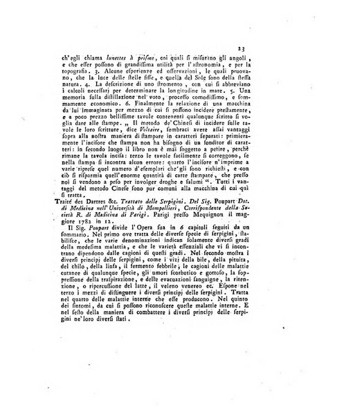 Opuscoli scelti sulle scienze e sulle arti. Tratti dagli Atti delle Accademie, e dalle altre collezioni filosofiche, e letterarie, dalle opere più recenti inglesi, tedesche, francesi, latine, e italiane, e da manoscritti originali, e inediti