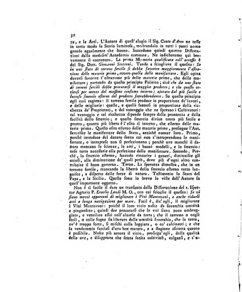 Opuscoli scelti sulle scienze e sulle arti. Tratti dagli Atti delle Accademie, e dalle altre collezioni filosofiche, e letterarie, dalle opere più recenti inglesi, tedesche, francesi, latine, e italiane, e da manoscritti originali, e inediti