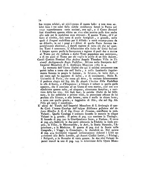 Opuscoli scelti sulle scienze e sulle arti. Tratti dagli Atti delle Accademie, e dalle altre collezioni filosofiche, e letterarie, dalle opere più recenti inglesi, tedesche, francesi, latine, e italiane, e da manoscritti originali, e inediti