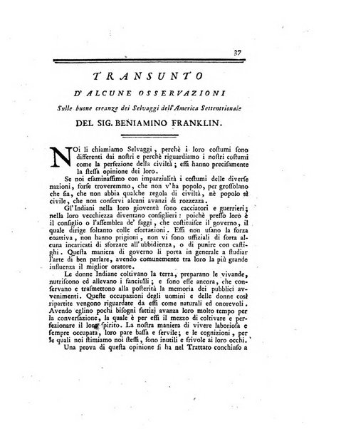 Opuscoli scelti sulle scienze e sulle arti. Tratti dagli Atti delle Accademie, e dalle altre collezioni filosofiche, e letterarie, dalle opere più recenti inglesi, tedesche, francesi, latine, e italiane, e da manoscritti originali, e inediti