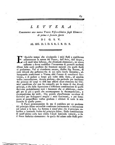 Opuscoli scelti sulle scienze e sulle arti. Tratti dagli Atti delle Accademie, e dalle altre collezioni filosofiche, e letterarie, dalle opere più recenti inglesi, tedesche, francesi, latine, e italiane, e da manoscritti originali, e inediti