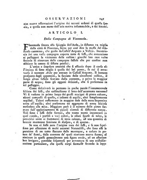 Opuscoli scelti sulle scienze e sulle arti. Tratti dagli Atti delle Accademie, e dalle altre collezioni filosofiche, e letterarie, dalle opere più recenti inglesi, tedesche, francesi, latine, e italiane, e da manoscritti originali, e inediti