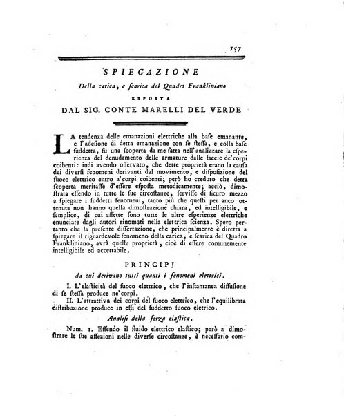 Opuscoli scelti sulle scienze e sulle arti. Tratti dagli Atti delle Accademie, e dalle altre collezioni filosofiche, e letterarie, dalle opere più recenti inglesi, tedesche, francesi, latine, e italiane, e da manoscritti originali, e inediti