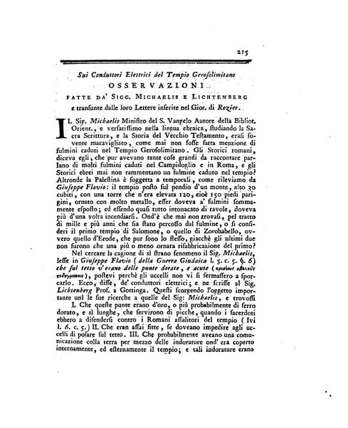 Opuscoli scelti sulle scienze e sulle arti. Tratti dagli Atti delle Accademie, e dalle altre collezioni filosofiche, e letterarie, dalle opere più recenti inglesi, tedesche, francesi, latine, e italiane, e da manoscritti originali, e inediti