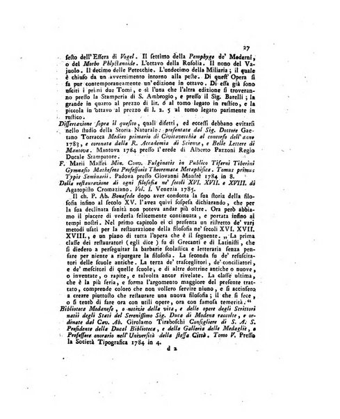 Opuscoli scelti sulle scienze e sulle arti. Tratti dagli Atti delle Accademie, e dalle altre collezioni filosofiche, e letterarie, dalle opere più recenti inglesi, tedesche, francesi, latine, e italiane, e da manoscritti originali, e inediti