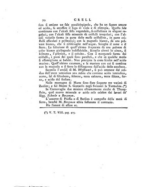 Opuscoli scelti sulle scienze e sulle arti. Tratti dagli Atti delle Accademie, e dalle altre collezioni filosofiche, e letterarie, dalle opere più recenti inglesi, tedesche, francesi, latine, e italiane, e da manoscritti originali, e inediti