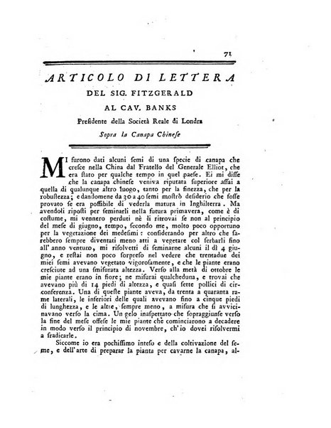 Opuscoli scelti sulle scienze e sulle arti. Tratti dagli Atti delle Accademie, e dalle altre collezioni filosofiche, e letterarie, dalle opere più recenti inglesi, tedesche, francesi, latine, e italiane, e da manoscritti originali, e inediti