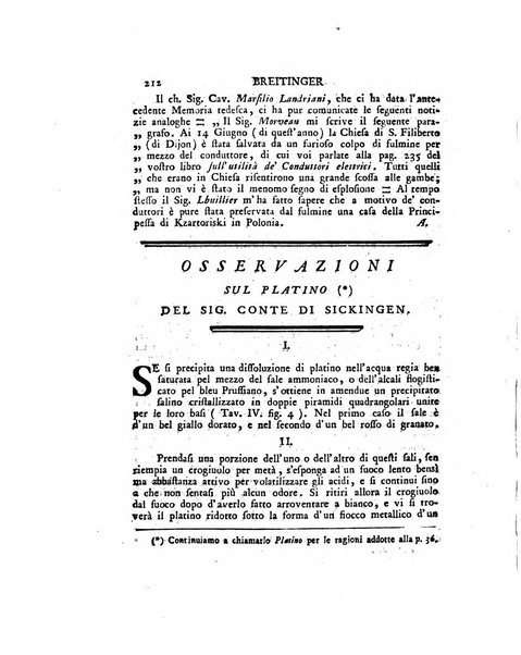 Opuscoli scelti sulle scienze e sulle arti. Tratti dagli Atti delle Accademie, e dalle altre collezioni filosofiche, e letterarie, dalle opere più recenti inglesi, tedesche, francesi, latine, e italiane, e da manoscritti originali, e inediti