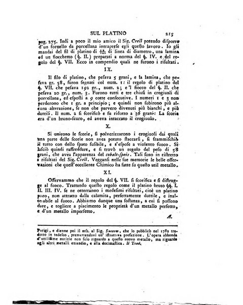 Opuscoli scelti sulle scienze e sulle arti. Tratti dagli Atti delle Accademie, e dalle altre collezioni filosofiche, e letterarie, dalle opere più recenti inglesi, tedesche, francesi, latine, e italiane, e da manoscritti originali, e inediti