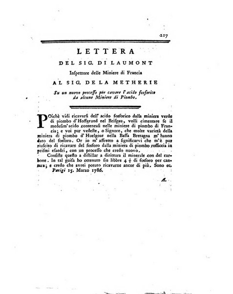 Opuscoli scelti sulle scienze e sulle arti. Tratti dagli Atti delle Accademie, e dalle altre collezioni filosofiche, e letterarie, dalle opere più recenti inglesi, tedesche, francesi, latine, e italiane, e da manoscritti originali, e inediti