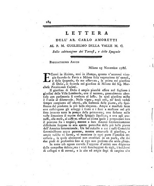 Opuscoli scelti sulle scienze e sulle arti. Tratti dagli Atti delle Accademie, e dalle altre collezioni filosofiche, e letterarie, dalle opere più recenti inglesi, tedesche, francesi, latine, e italiane, e da manoscritti originali, e inediti