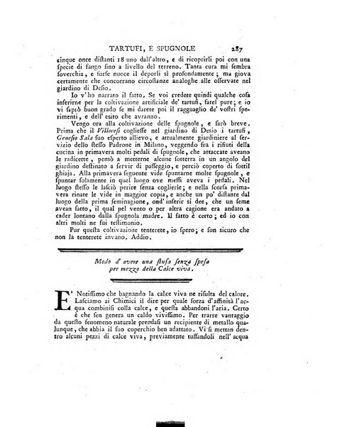 Opuscoli scelti sulle scienze e sulle arti. Tratti dagli Atti delle Accademie, e dalle altre collezioni filosofiche, e letterarie, dalle opere più recenti inglesi, tedesche, francesi, latine, e italiane, e da manoscritti originali, e inediti