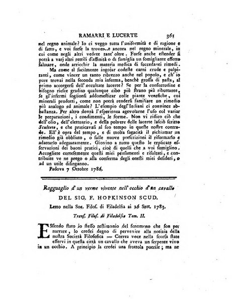 Opuscoli scelti sulle scienze e sulle arti. Tratti dagli Atti delle Accademie, e dalle altre collezioni filosofiche, e letterarie, dalle opere più recenti inglesi, tedesche, francesi, latine, e italiane, e da manoscritti originali, e inediti