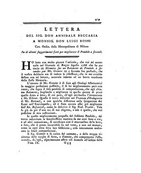 Opuscoli scelti sulle scienze e sulle arti. Tratti dagli Atti delle Accademie, e dalle altre collezioni filosofiche, e letterarie, dalle opere più recenti inglesi, tedesche, francesi, latine, e italiane, e da manoscritti originali, e inediti