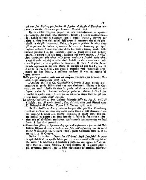 Opuscoli scelti sulle scienze e sulle arti. Tratti dagli Atti delle Accademie, e dalle altre collezioni filosofiche, e letterarie, dalle opere più recenti inglesi, tedesche, francesi, latine, e italiane, e da manoscritti originali, e inediti