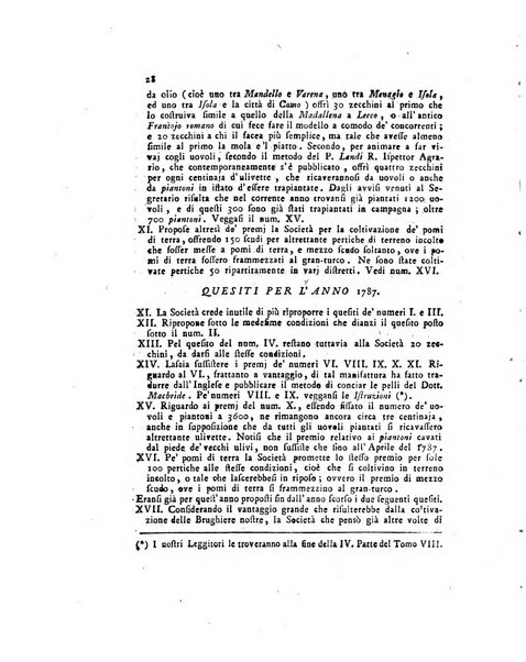 Opuscoli scelti sulle scienze e sulle arti. Tratti dagli Atti delle Accademie, e dalle altre collezioni filosofiche, e letterarie, dalle opere più recenti inglesi, tedesche, francesi, latine, e italiane, e da manoscritti originali, e inediti