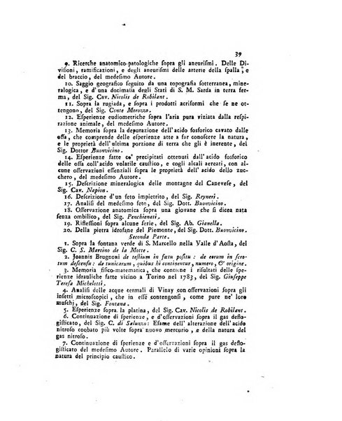 Opuscoli scelti sulle scienze e sulle arti. Tratti dagli Atti delle Accademie, e dalle altre collezioni filosofiche, e letterarie, dalle opere più recenti inglesi, tedesche, francesi, latine, e italiane, e da manoscritti originali, e inediti