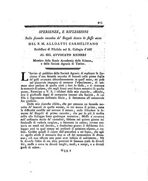 Opuscoli scelti sulle scienze e sulle arti. Tratti dagli Atti delle Accademie, e dalle altre collezioni filosofiche, e letterarie, dalle opere più recenti inglesi, tedesche, francesi, latine, e italiane, e da manoscritti originali, e inediti