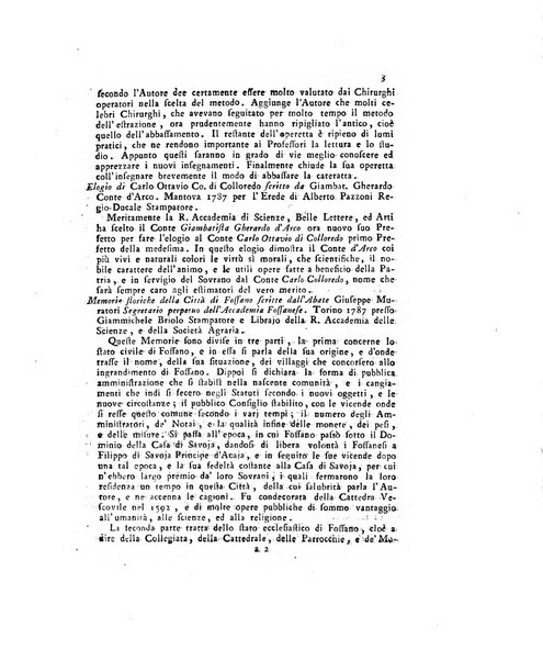 Opuscoli scelti sulle scienze e sulle arti. Tratti dagli Atti delle Accademie, e dalle altre collezioni filosofiche, e letterarie, dalle opere più recenti inglesi, tedesche, francesi, latine, e italiane, e da manoscritti originali, e inediti