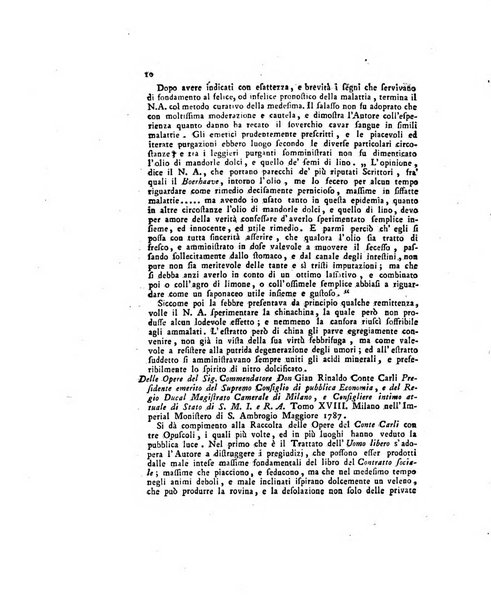 Opuscoli scelti sulle scienze e sulle arti. Tratti dagli Atti delle Accademie, e dalle altre collezioni filosofiche, e letterarie, dalle opere più recenti inglesi, tedesche, francesi, latine, e italiane, e da manoscritti originali, e inediti