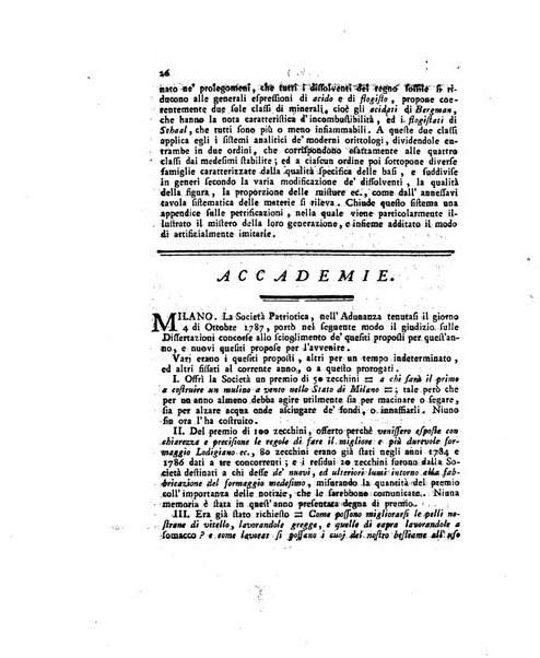 Opuscoli scelti sulle scienze e sulle arti. Tratti dagli Atti delle Accademie, e dalle altre collezioni filosofiche, e letterarie, dalle opere più recenti inglesi, tedesche, francesi, latine, e italiane, e da manoscritti originali, e inediti