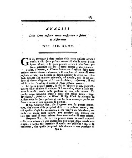 Opuscoli scelti sulle scienze e sulle arti. Tratti dagli Atti delle Accademie, e dalle altre collezioni filosofiche, e letterarie, dalle opere più recenti inglesi, tedesche, francesi, latine, e italiane, e da manoscritti originali, e inediti