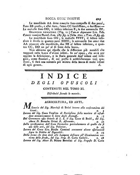 Opuscoli scelti sulle scienze e sulle arti. Tratti dagli Atti delle Accademie, e dalle altre collezioni filosofiche, e letterarie, dalle opere più recenti inglesi, tedesche, francesi, latine, e italiane, e da manoscritti originali, e inediti