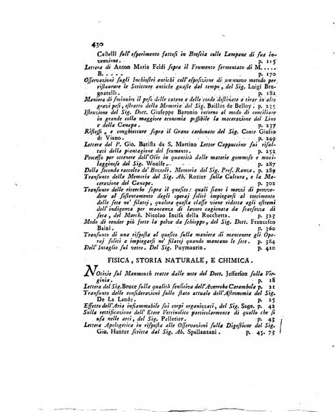 Opuscoli scelti sulle scienze e sulle arti. Tratti dagli Atti delle Accademie, e dalle altre collezioni filosofiche, e letterarie, dalle opere più recenti inglesi, tedesche, francesi, latine, e italiane, e da manoscritti originali, e inediti