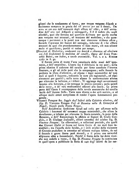 Opuscoli scelti sulle scienze e sulle arti. Tratti dagli Atti delle Accademie, e dalle altre collezioni filosofiche, e letterarie, dalle opere più recenti inglesi, tedesche, francesi, latine, e italiane, e da manoscritti originali, e inediti