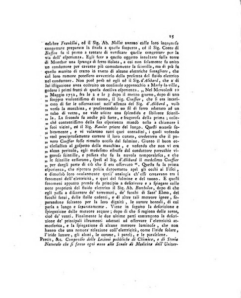 Opuscoli scelti sulle scienze e sulle arti. Tratti dagli Atti delle Accademie, e dalle altre collezioni filosofiche, e letterarie, dalle opere più recenti inglesi, tedesche, francesi, latine, e italiane, e da manoscritti originali, e inediti