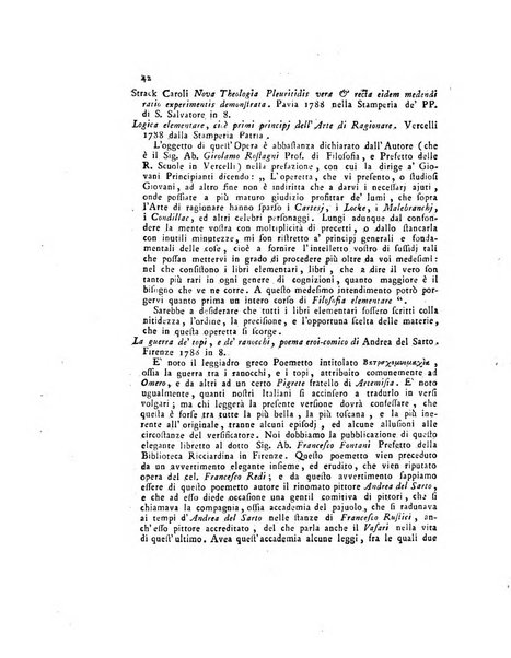 Opuscoli scelti sulle scienze e sulle arti. Tratti dagli Atti delle Accademie, e dalle altre collezioni filosofiche, e letterarie, dalle opere più recenti inglesi, tedesche, francesi, latine, e italiane, e da manoscritti originali, e inediti