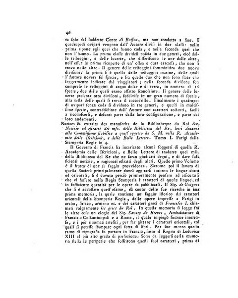 Opuscoli scelti sulle scienze e sulle arti. Tratti dagli Atti delle Accademie, e dalle altre collezioni filosofiche, e letterarie, dalle opere più recenti inglesi, tedesche, francesi, latine, e italiane, e da manoscritti originali, e inediti