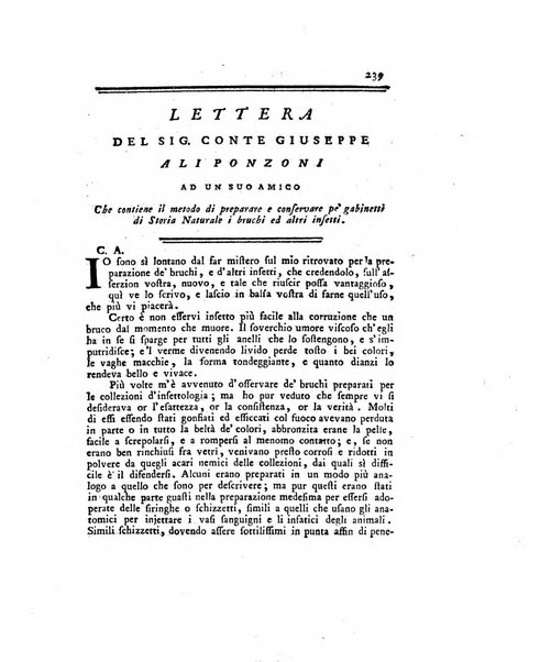 Opuscoli scelti sulle scienze e sulle arti. Tratti dagli Atti delle Accademie, e dalle altre collezioni filosofiche, e letterarie, dalle opere più recenti inglesi, tedesche, francesi, latine, e italiane, e da manoscritti originali, e inediti