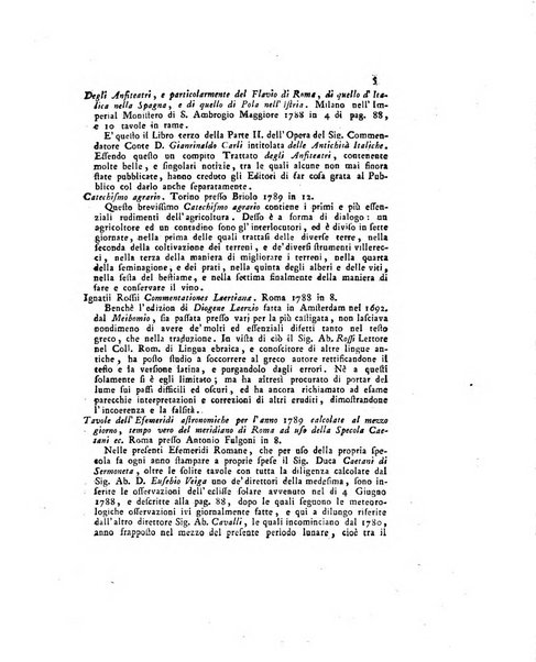 Opuscoli scelti sulle scienze e sulle arti. Tratti dagli Atti delle Accademie, e dalle altre collezioni filosofiche, e letterarie, dalle opere più recenti inglesi, tedesche, francesi, latine, e italiane, e da manoscritti originali, e inediti