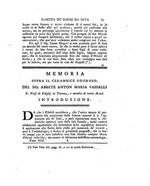 Opuscoli scelti sulle scienze e sulle arti. Tratti dagli Atti delle Accademie, e dalle altre collezioni filosofiche, e letterarie, dalle opere più recenti inglesi, tedesche, francesi, latine, e italiane, e da manoscritti originali, e inediti