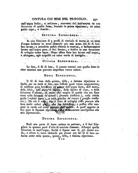 Opuscoli scelti sulle scienze e sulle arti. Tratti dagli Atti delle Accademie, e dalle altre collezioni filosofiche, e letterarie, dalle opere più recenti inglesi, tedesche, francesi, latine, e italiane, e da manoscritti originali, e inediti