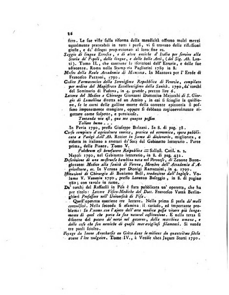 Opuscoli scelti sulle scienze e sulle arti. Tratti dagli Atti delle Accademie, e dalle altre collezioni filosofiche, e letterarie, dalle opere più recenti inglesi, tedesche, francesi, latine, e italiane, e da manoscritti originali, e inediti